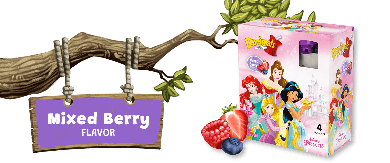 Danimals Mixed Berry Kids Yogurt Pouch