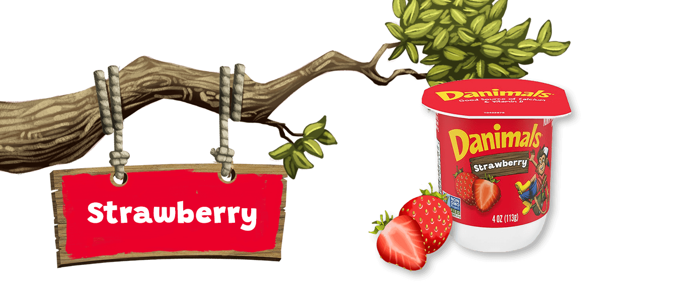 Danimals Strawberry Kids Nonfat Yogurt