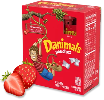 Strawberry Kids Yogurt Pouch
