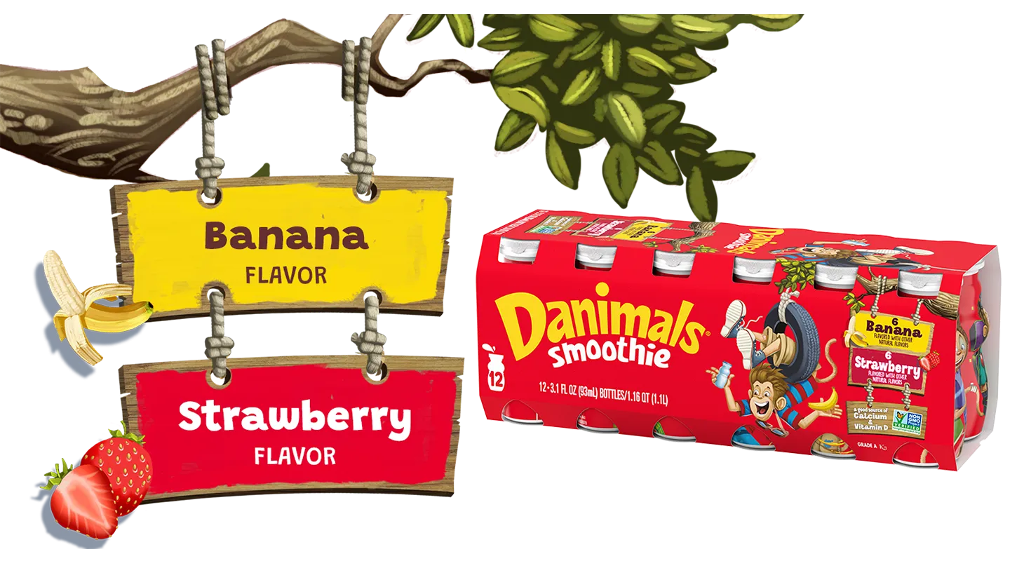 Banana-Strawberry Kids Smoothies 12 Pack