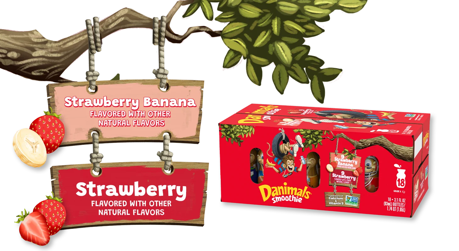 Strawberry-Banana Strawberry Kids Smoothies 18 Pack