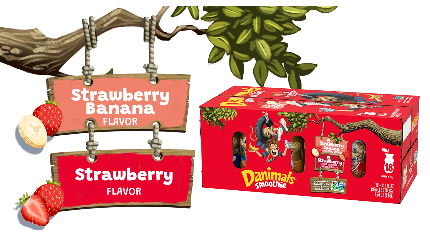 Strawberry-Banana Strawberry Kids Smoothies 18 Pack