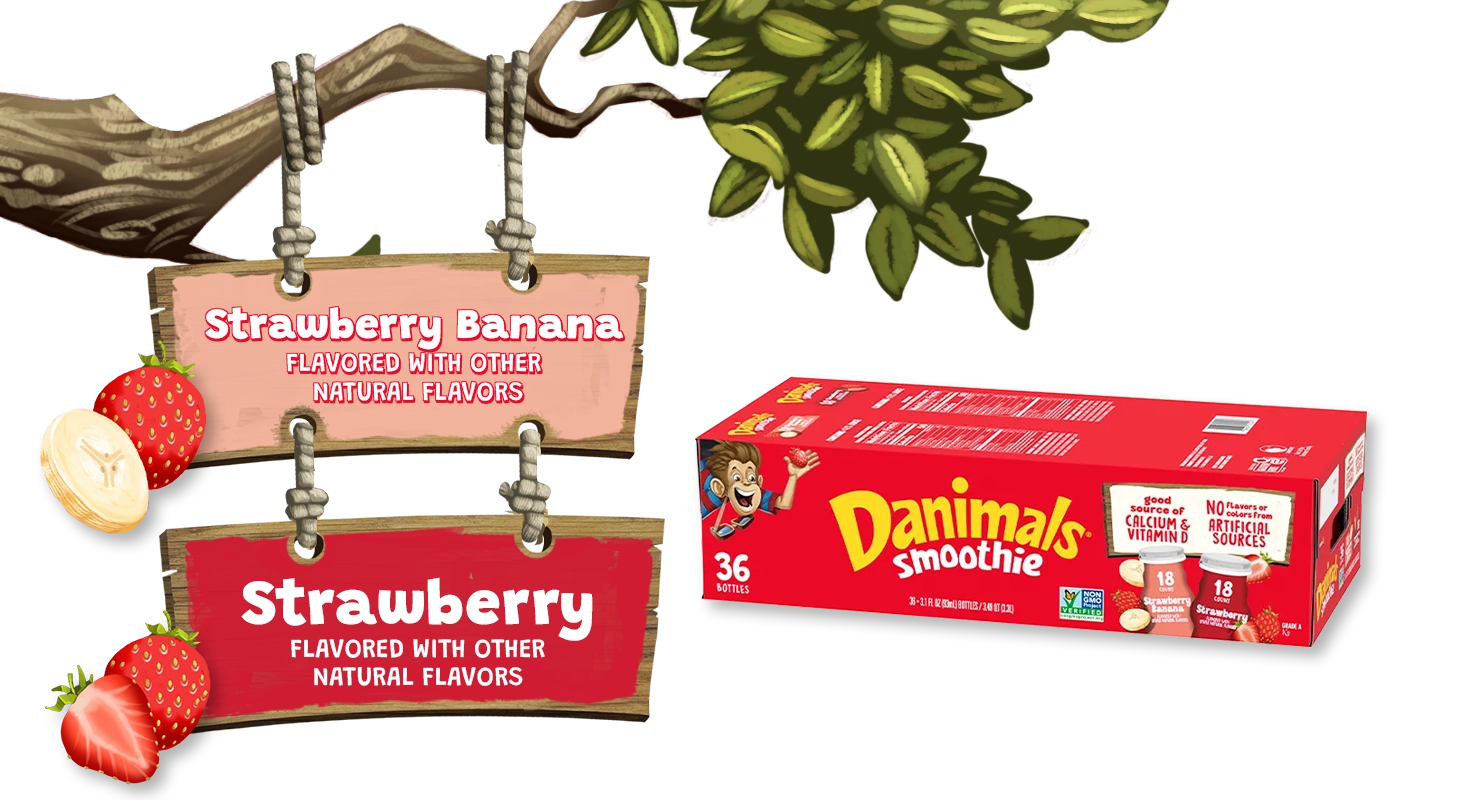 Strawberry-Banana Strawberry Kids Smoothies 36 Pack
