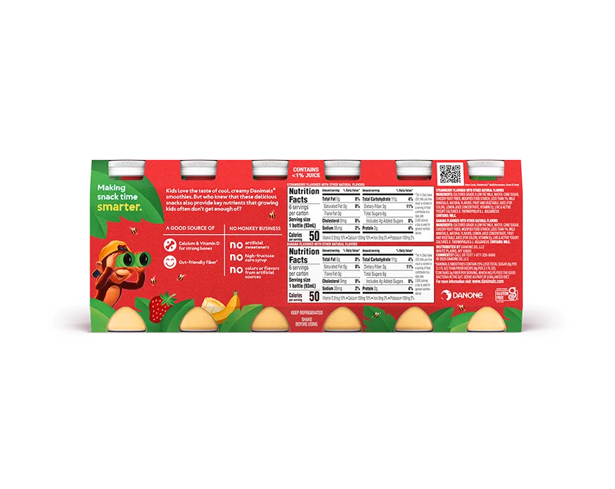 Mixed Berry Strawberry Kids Smoothies 12 Pack